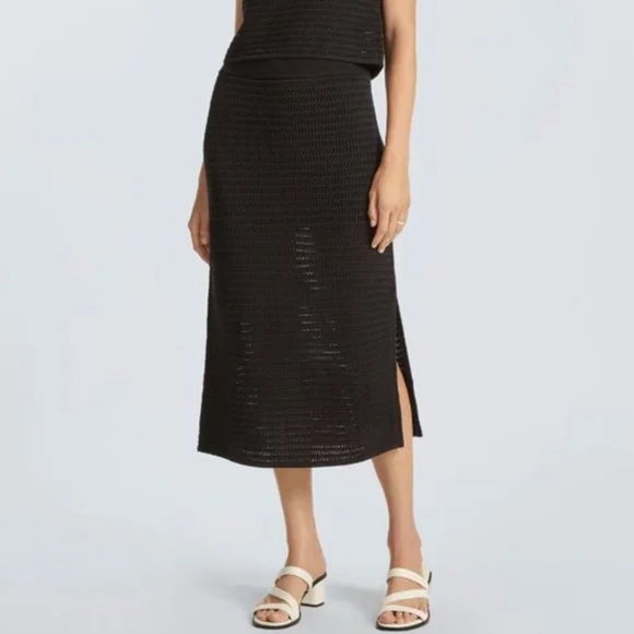 Everlane Dresses & Skirts - NWT Everlane Black Crochet Knit Midi Skirt Women's Size small